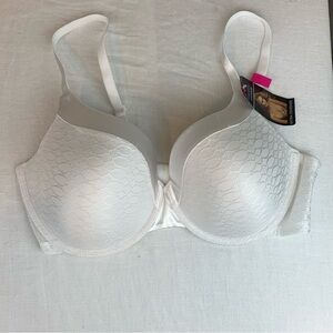 Maidenform White Lace Extra Coverage Sweet Nothings Bra - 40D
